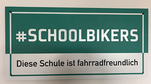 Schild fahrradfreundliche Schule